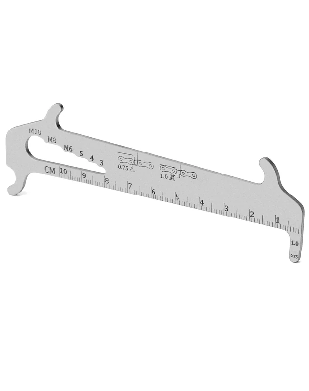 QWORK® 1 Stück kettenverschleißlehre, Kettenverschleißmesslehre für Fahrrad, Schnelle und einfache Verschleißmessung für Fahrrad, Edelstahl