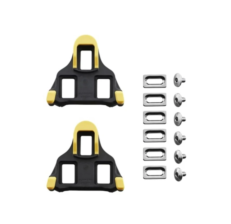 SHIMANO Spares SM-SH11 SPD SL-Schuhklemmen, mittig schwenkbar, Gelb 6 Grad