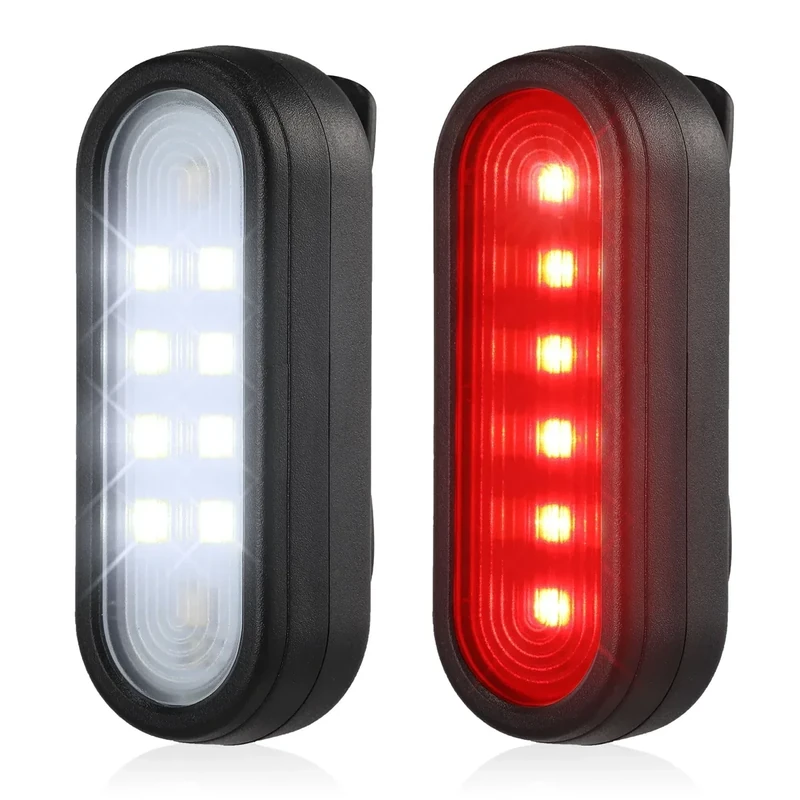 ZLCBBD LED Clip Lampe - Lauflicht Klein Stirnlampe - 2 Stück USB Aufladbar Blinklicht mit 2 Leuchteffekte für Kinder Schulranzen Laufen Joggen Camping Rucksack Kleidung (Schwarz)