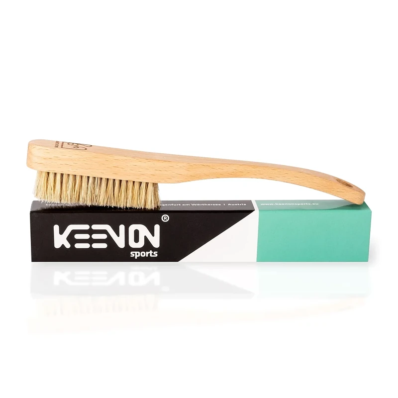 KEENON SPORTS Holz Kletterbürste – Boulderbürste – ideales Kletterzubehör - perfekt fürs Chalkbag beim Klettern und Bouldern - dichte Naturhaarborsten