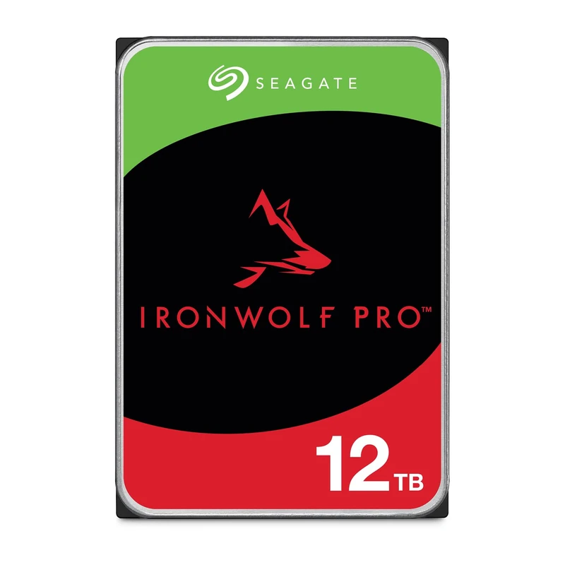 Seagate IronWolf Pro 12TB, NAS interne Festplatte HDD, 3.5 Zoll, 7200 U/Min, CMR, 256 MB Cache, SATA 6 GB/S, inkl. Data Rescue Service (ST12000NTZ01)