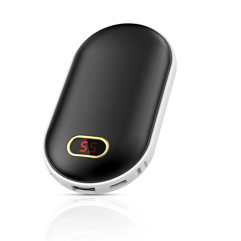 10000mAh Handwärmer, USB Wiederaufladbar Elektrische Tragbare Taschenwärmer Power Bank mit 3-Ports, Lang Anhaltende Hitze, Geschenk für Frauen Kinder Mann Outdoor-Sportarten