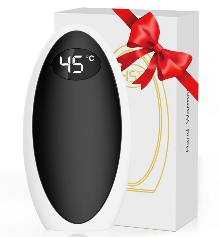 Handwärmer Elektrische, gabless Handwärmer Powerbank 5200mAh, Handwärmers USB wiederaufladbar, tragbare Taschenwärmer Handwärmers für Outdoor, Camping, Winter Geschenk für Kinder Frauen Mann