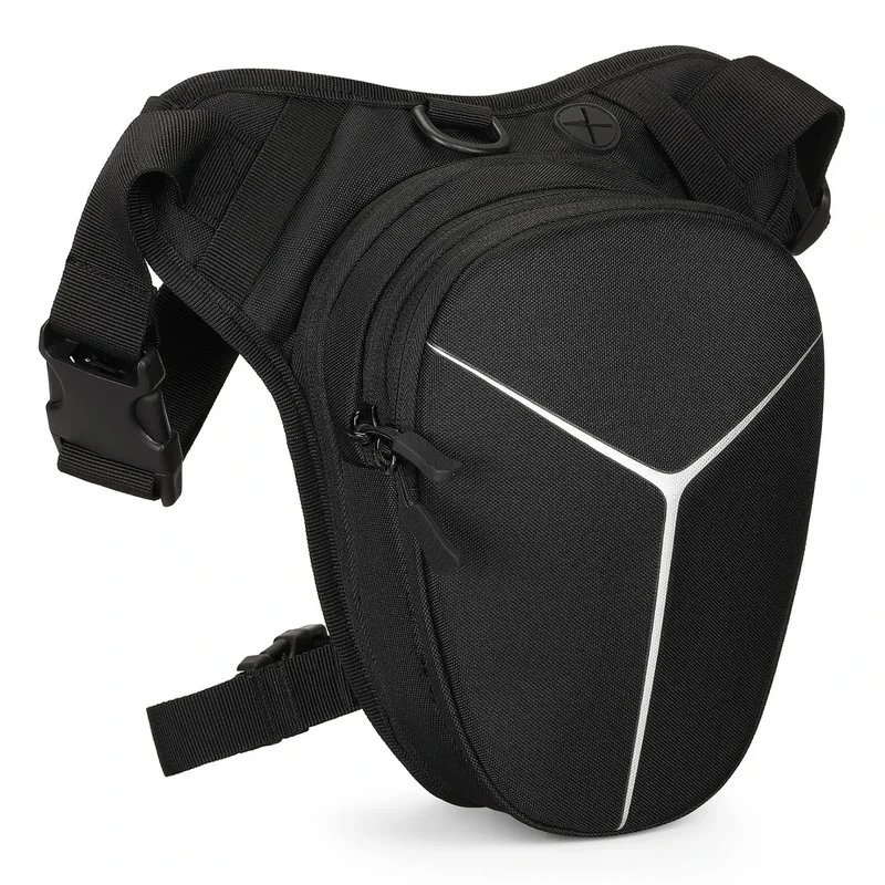 Huntvp Taktisch Beintasche Militär Beinbeutel MOLLE Hüfttasche Sport Tactical Leg Bag Armee Beintaschen Wasserdicht Gürteltasche Werkzeugtasche Tasche für Bein Motorrad Wandern Outdoor,Typ-8 Schwarz