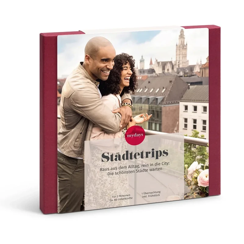 mydays Geschenkbox Städtetrips, Reise-Gutschein für 2 Personen, inkl. 1 Übernachtung und Frühstück, über 60 Orte - Image 1