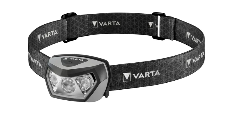 VARTA Stirnlampe LED, wiederaufladbare Kopflampe, Outdoor Sports H30R Wireless Pro, kabelloses Laden, wasserdicht, schwenkbarer Kopf, Dimmfunktion, ideal für Camping, Joggen, Wandern