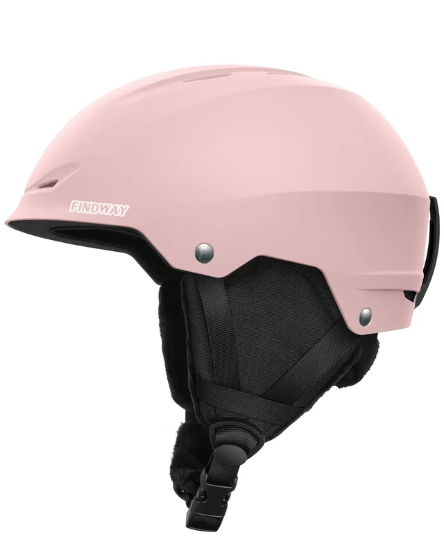Findway Skihelm für Herren Damen,Unisex Schneesporthelm für Skifahren/Snowboard mit Belüftungssystem,Snowboardhelm für Erwachsener & Jugend,Rosa