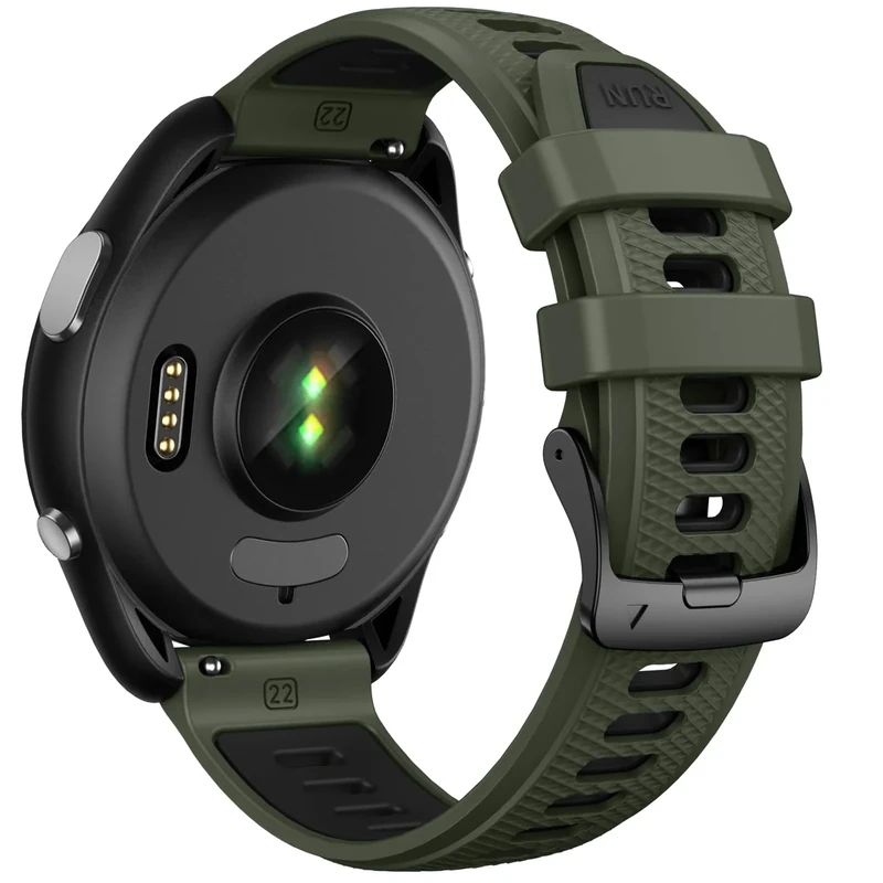 ANBEST 22mm Armband für Garmin Vivoactive 4/Forerunner 255/265/Venu 2 Armband, 22mm Silikon Quick Release Armband Kompatibel mit Gear S3/Huawei Watch GT Ersatzarmband