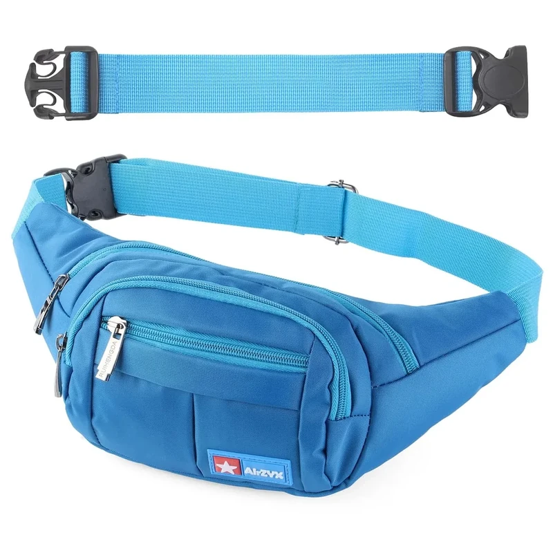wasserdichte Bauchtasche Geeignet für Reise, Sport & alle Outdoor Aktivitäten, Hüfttasche für Damen und Herren, Bauchtasche Wasserdicht Hüfttaschen für Running (Blau-Erweitern)