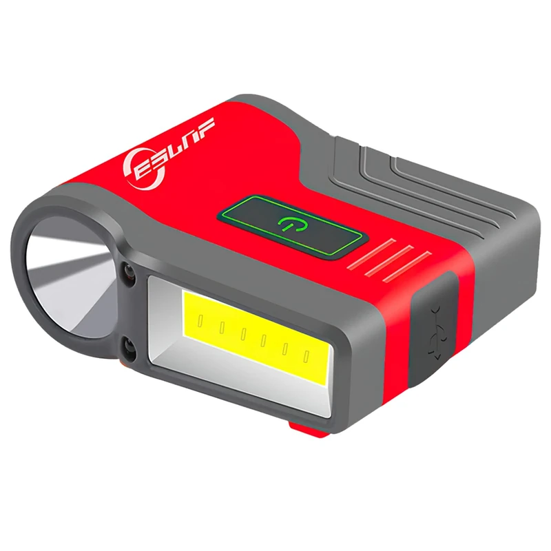 Acemall Wasserdicht LED Clip On Cap Leicht, Wiederaufladbar Stirnlampe mit Sensorsteuerung, Leichtgewichts Kopflampe zum Angeln, Laufen, Camping, Lesen, Hundegehen, Handarbeit