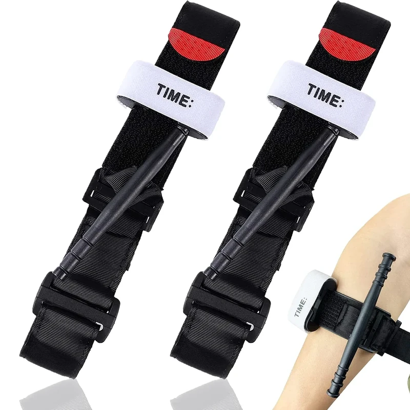 2 Stück Tourniquet, Hämostatische Bandage, Outdoor-Notfall-Tourniquet, tragbare Tourniquet-Erste Hilfe für Camping, Wandern, Bergsteigen, Outdoor-Sport