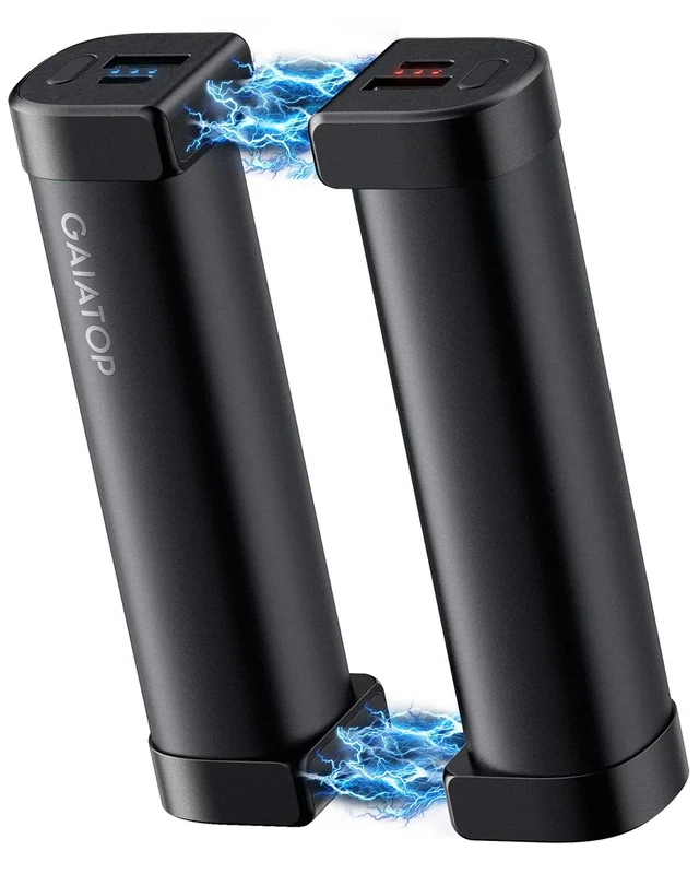 Gaiatop 8000mAh Handwärmer Wiederaufladbar mit LED Taschenlampe, 2-Pack Magnetisch Elektrisch Taschenwärmer, 3s Schnellaufheizung, 3 Temperaturen, Wintergeschenke für Frauen Outdoor Familie