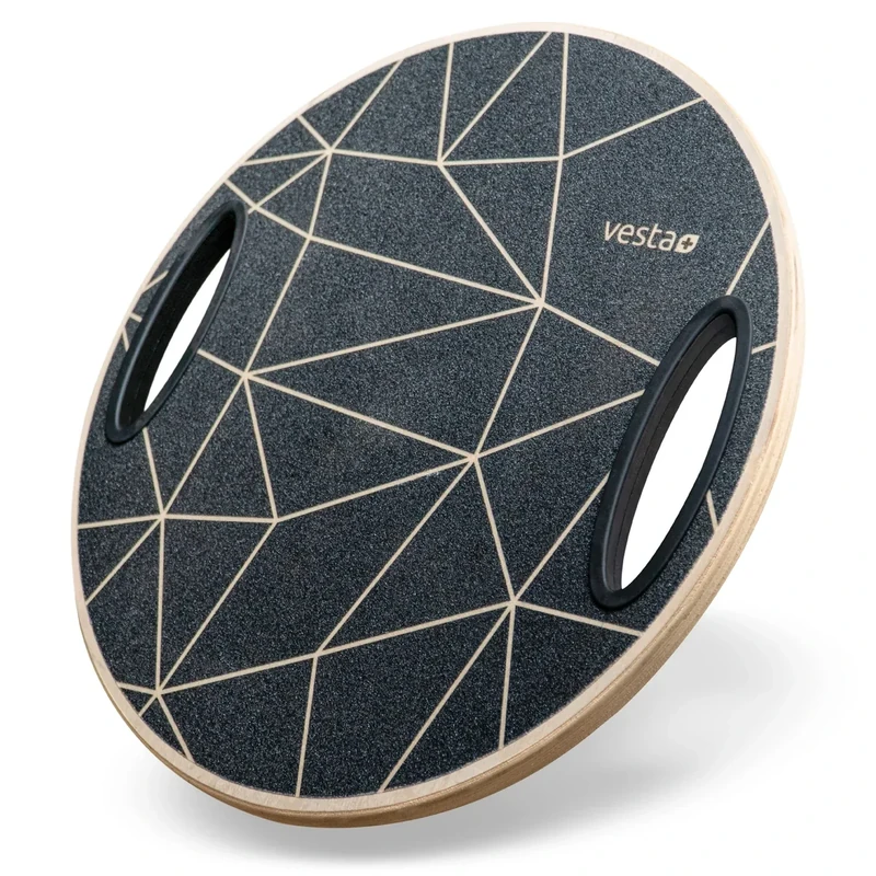 Vesta+ Balance Board aus Nachhaltigem Eichenholz + Fitness App - Testsieger Stability Board, Wackelbrett, Gleichgewichtstrainer