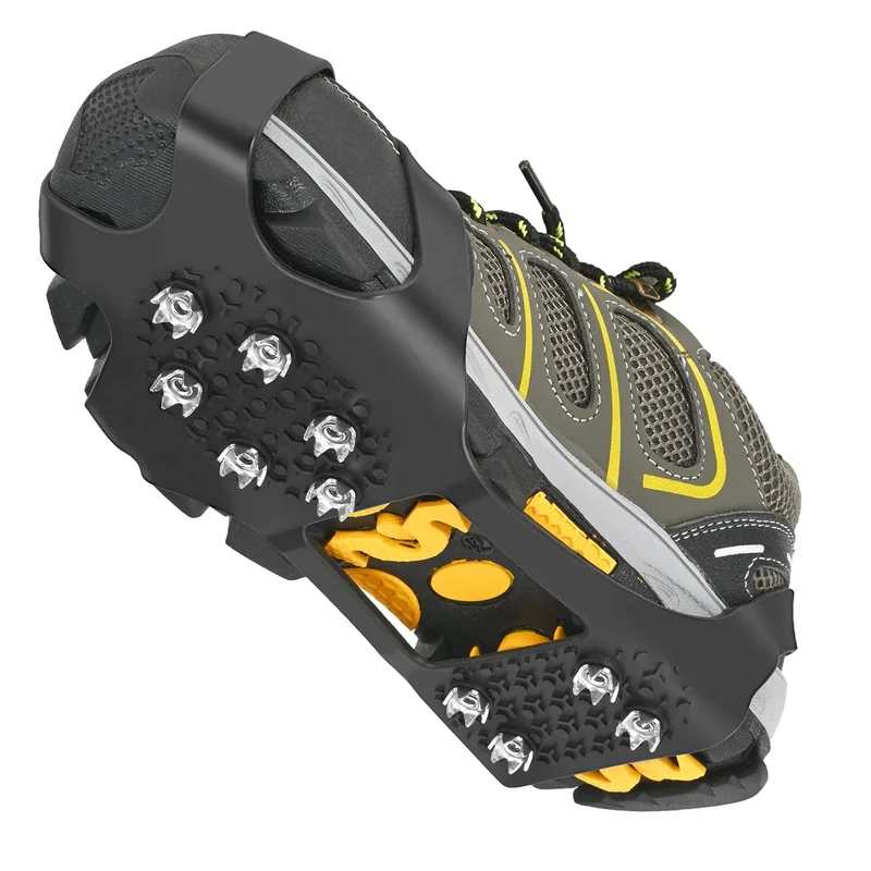 Grectek GT10 leichte EIS- und Schnee-Grip-Stollen über Schuh-/Stiefel-Traktionsstollen zum Hineinschlüpfen in Stretch-Schuhe (L)