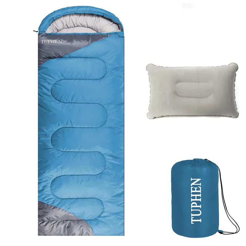 Schlafsack - 3-4 Jahreszeiten Camping Schlafsäcke für Erwachsene - kompakter Schlafsack für Wandern, Rucksacktourismus - leichtes wasserdichtes verpackbares Reisegepäck - Image 1