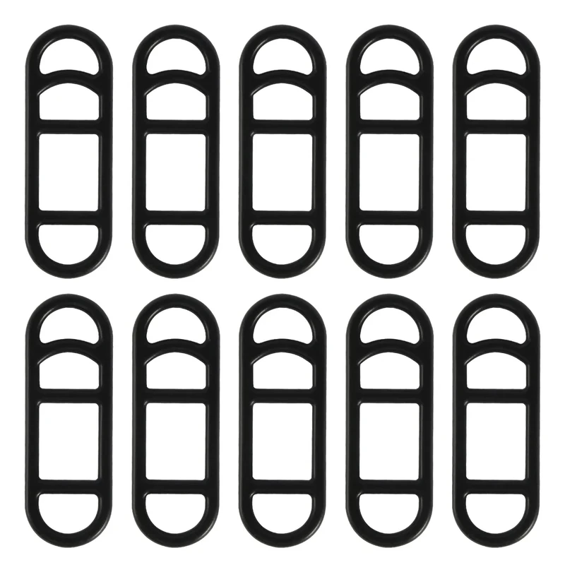 Fahrrad Silikonband, 10 Stück Fahrrad Stretch Gummiringe Taschenlampe Gummiband Halterung, Fahrrad Befestigungsband Silikon Lenker Halter für Taschenlampe LED Fahrradlicht - Schwarz
