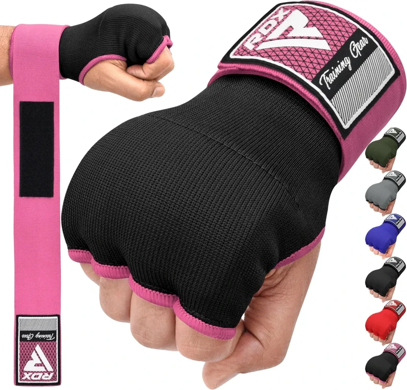 RDX Gel Innenhandschuhe Boxen MMA Muay Thai Training, Elastisch Boxbandagen 100cm Lang Handgelenkbandagen, Kampfsport Sparring Handbandagen Inner Boxing Gloves Punchingbälle Punchinghandschuhe