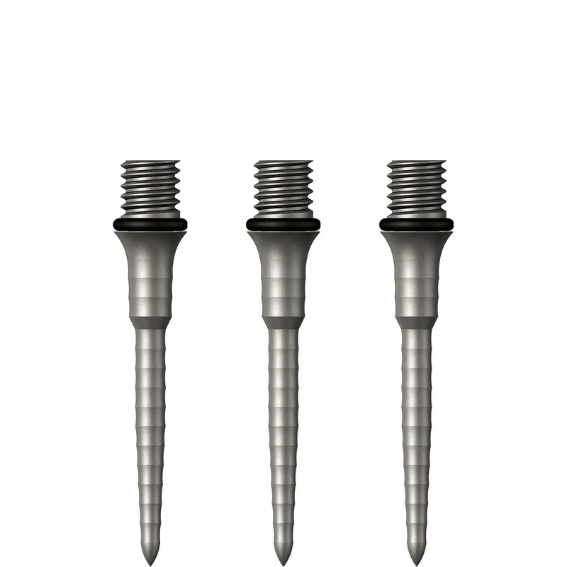 Mission Darts Points Titan Ripple | Titanium Conversion Point | 26mm | Silver (X2656)