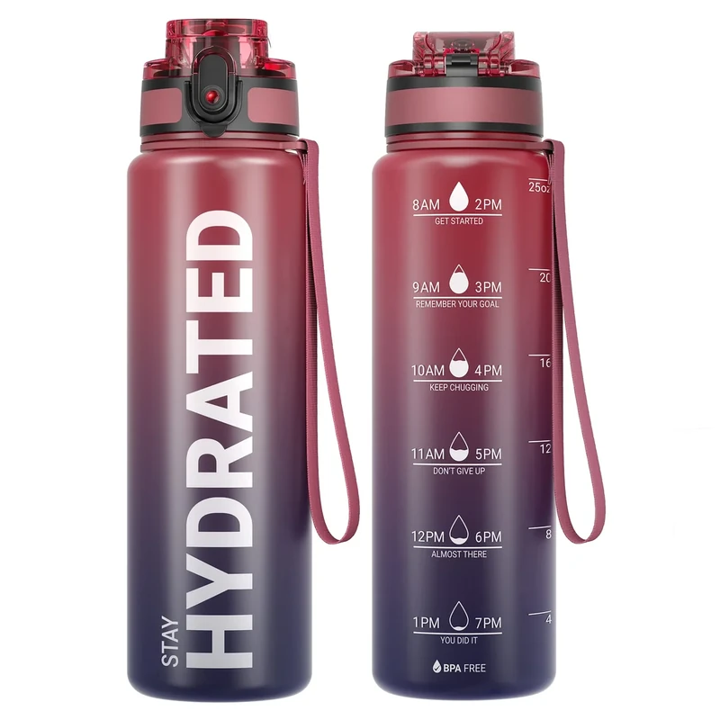 Sahara Sailor Trinkflasche, Sport Trinkflasche, [BPA-frei Tritan] 1L/500ML/750ML Auslaufsicher Sport Wasserflasche, Sportflasche für Fahrrad, Camping, Yoga, Gym (1 Flasche)