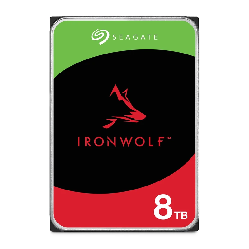 Seagate IronWolf 8TB, NAS Interne Festplatte HDD, 3.5 Zoll, 5400 U/Min, 256 MB Cache, SATA 6 Gb/s, silber, inkl. Data Rescue Service (ST8000VNZ02)