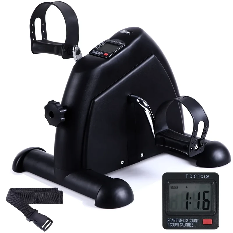 Sportneer Pedaltrainer für Zuhause, Tischfahrrad mit LCD-Display, Fitnessgeräte für Zuhause – Mini Heimtrainer Senioren, Ergometer Senioren, Arm- und Beintrainer für Senioren mit Anti-Rutsch-Matte