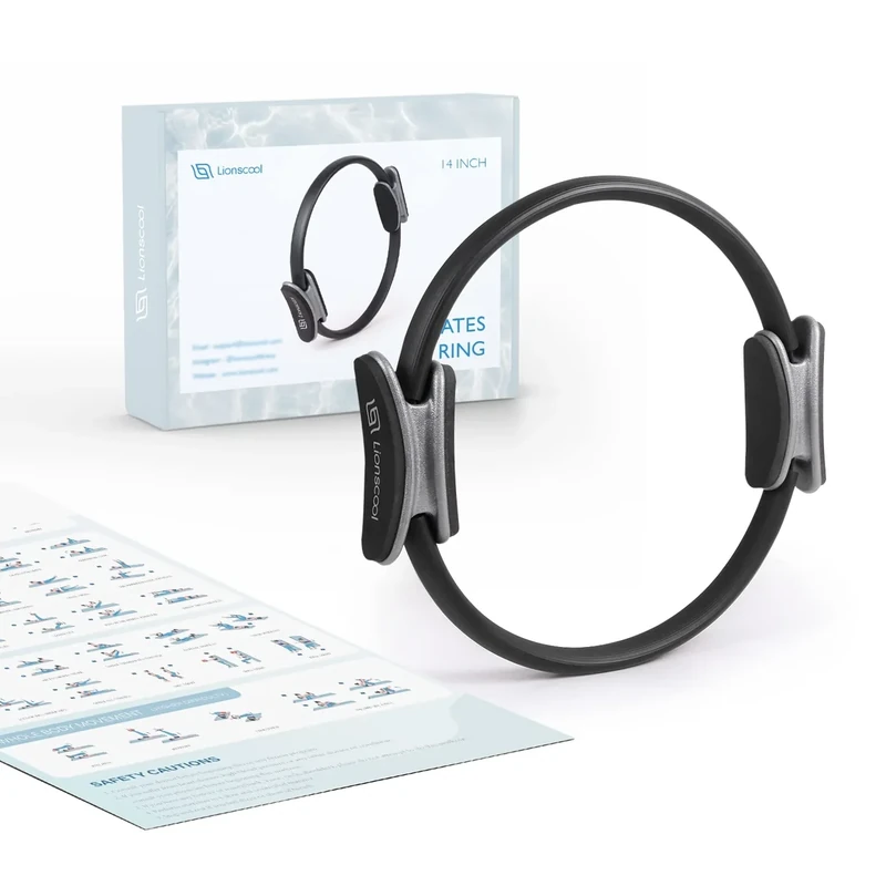 LIONSCOOL 35,6 cm Pilates-Ring (schwarz)