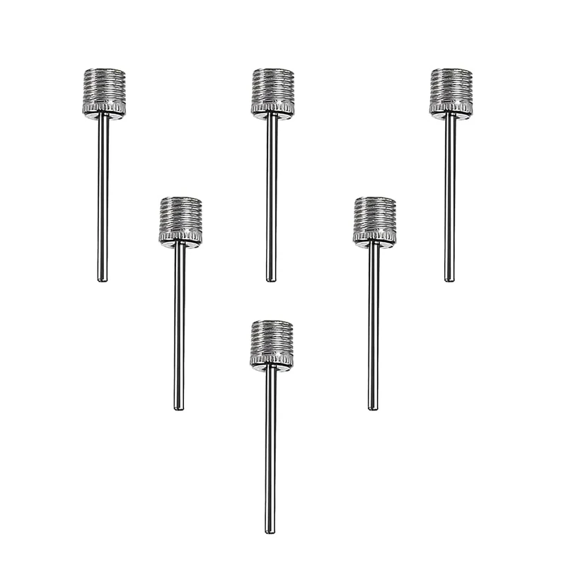 Lmyzcbzl Ball Pumpe Nadel, 6 Pcs Luftpumpennadel, Doppelloch Aufblasbare Nadel, Ballpumpen-Aufblasnadeln, für Basketball, Volleyball, Rugby, Fußball, Sportbällen