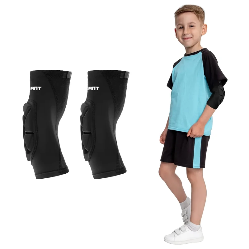 EULANT Dick Gepolstert Ellenbogenschoner für Kinder,Torwart Ellenbogenschützer,Weich Sport Armschoner,Hohe Qualität Anti-Rutsch Armschützer für Volleyball Tanzen Football MTB Handball Wrestling,L