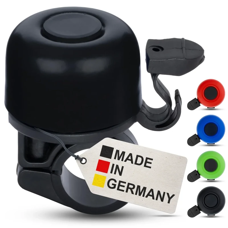 Fahrradklingel Kinder - Schwarz - Fahrradklingel Kinder Jungen, Klingel Kinderfahrrad, Klingel Laufrad - klingelt laut, einfache Montage