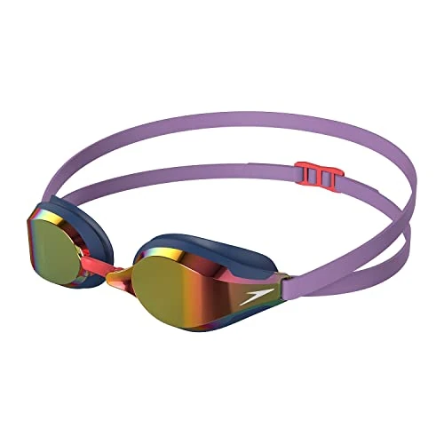 Speedo Unisex Fastskin Speedsocket 2 Swimming Goggles | Competitive Racing Goggles | Anti-Fog | Anti-Leak, Miami Lilac/Ammonite Blue/Ruby Mirror, One Size