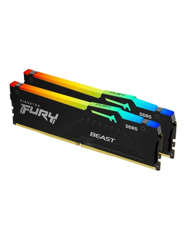 Kingston FURY Beast Schwarz RGB EXPO 16GB (2x8GB) 6000MT/s DDR5 CL36 DIMM Desktop Gaming Speicher Kit mit 2 - KF560C36BBEAK2-16