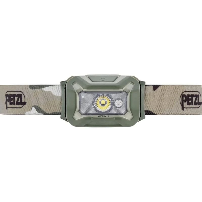 PETZL - Stirnlampe ARIA 1 RGB - 350 Lumen, Camo, Mit drei AAA-/LR03-Batterien gelieferte