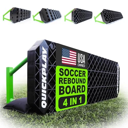 QUICKPLAY Replay Station Prellwand Fussball Pass Wand - Rebounder für Fußball Tragbare Rückprallwand mit Doppelwinkel System - Rebound Board Fussball trainingszubehör - Pass & Schuss Fußball Training