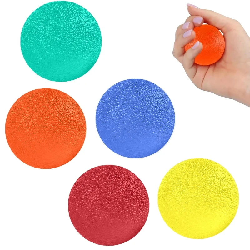 5 Stücke Hand Therapie Bälle, Eiförmige Griffbälle, Anti Stress Ball, Trainingsgerä Antistressbälle, Handtrainer Fingertrainer Ball, um die Stärke der Handfläche zu Verbessern und Stress zu Lindern