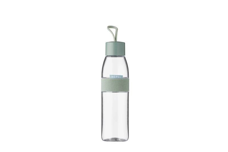 Mepal - Wasserflasche Ellipse - Wiederverwendbare Trinkflasche - Auslaufsichere - Geeignet für kohlensäurehaltige Getränke - BPA-frei - 500 ml - Nordic sage