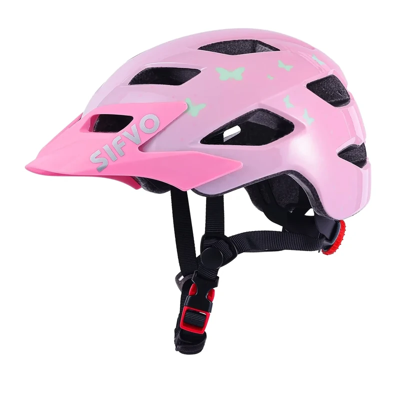 SIFVO Fahrradhelm Kinder Jungen und Mädchen 50-57cm, Kinder Fahrradhelm mit Abnehmbarem Visier Kinderhelm Multisport Helm Kinder Sicher und Komfortabel 5-14 Jahre