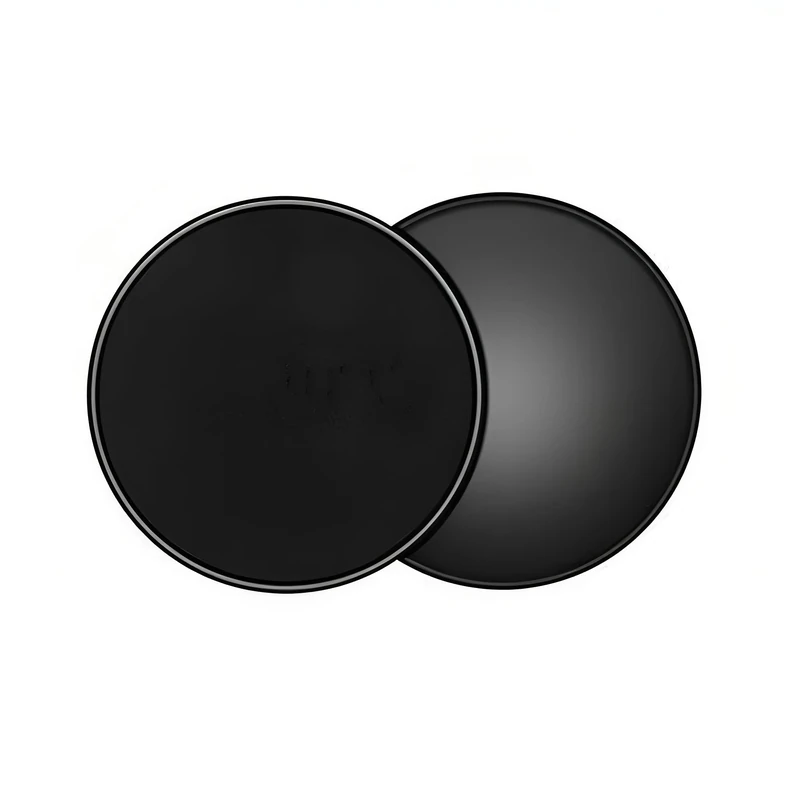 Tuokay, 2er Doppelseitige Gliding Discs, Fitness Disc Slides für Fitnessstudio, Zuhause, Yoga, Pilates, für Teppich, Fliesen, Laminat, Holzboden (Schwarz)
