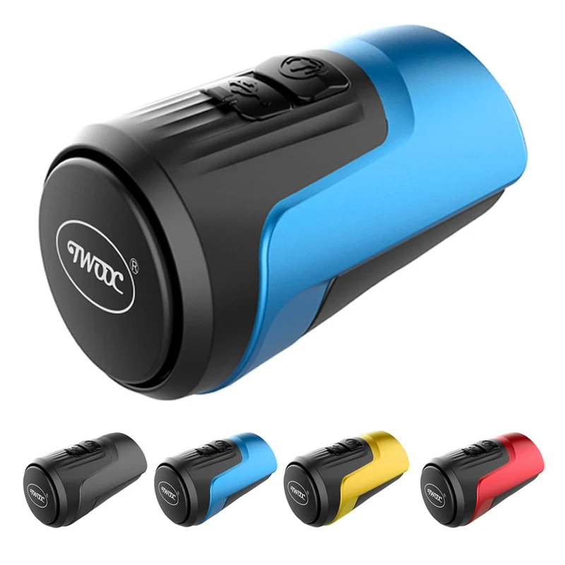 BSSOK Fahrradklingel Elektrisch, 125 dB Laut Fahrradhupe Elektrische Anti-Diebstahl Alarmanlage 1 Tonmodi, Mit USB-Wiederaufladbar für Erwachsene Kinder MTB/Rennrad/BMX/Elektroroller (Blau)