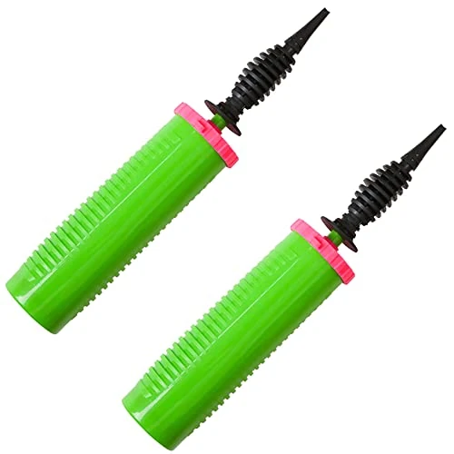 ouyili Ballonpumpe Hand Gehalten Doppelhub Luftballonpumpe für Hochzeit Geburtstag Ballons Party Dekorationen (grün 2 Stücke)