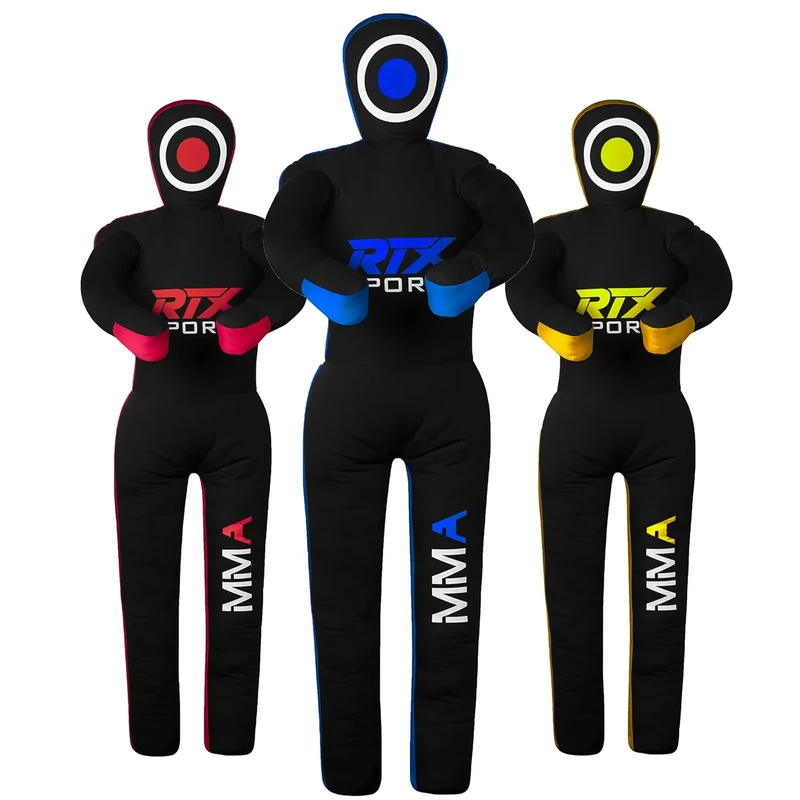 MMA Judo Grappling Dummy – Boxsack für Brazilian BJJ Jiu Jitsu Standposition Wrestling BJJ Dummy für Kampfsporttraining Leinwand Ungefüllt (Blue - 70)