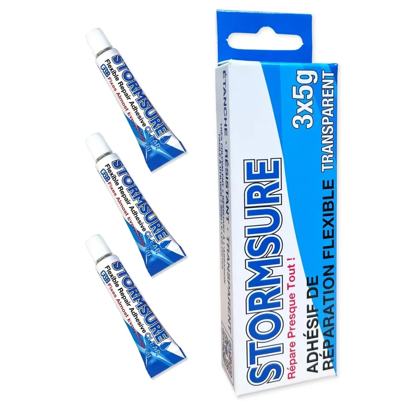 Stormsure Flexibler Reparaturkleber 3x5g Pack – Robuster, Wasserdichter Kleber, Universell Einsetzbar, Hohe Festigkeit & Temperaturbeständig