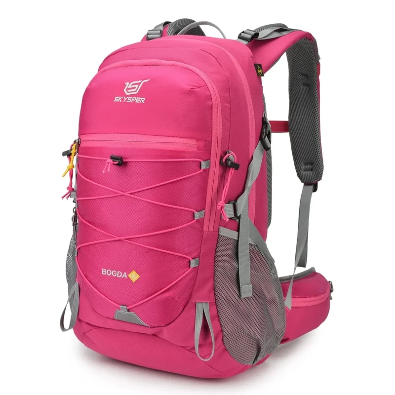 SKYSPER Wanderrucksack 35L Camping Backpack mit Rückenbelüftung Trekkingrucksack aus atmungsaktivem 3D Air Mesh Polyester Camping Outdoor Wandern Rucksack
