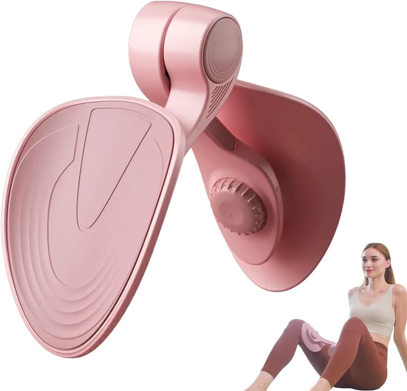 Oberschenkeltrainer Beckenbodentrainer Beintrainer, Beintrainer für Zuhause Beine Trainingsgerät für Zuhause Damen, Trimmer-Innenschenkel, Arm-Bein-Trainer, Sport-Schlankheitstraining (Rosa)