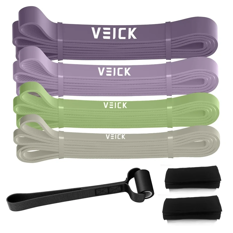 VEICK Widerstandsbänder für Workout, Übungsbänder, Workout-Bänder, Klimmzughilfebänder, langes schweres Stretchbänder-Set für Männer und Frauen, Power-Gewicht-Fitnessgerät zu Hause