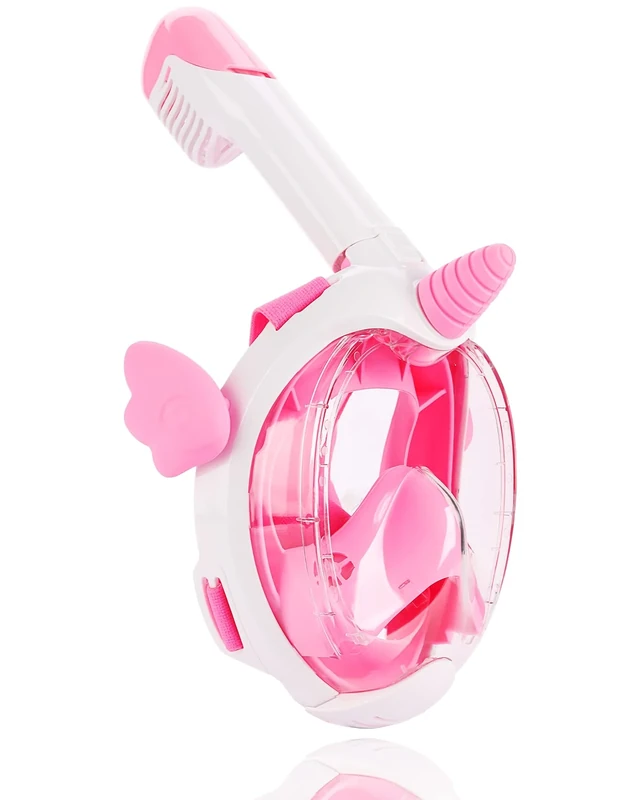 Schnorchelmaske für Kinder,Tauchmaske 180-Grad-Sicht Einhorn Tauchermaske mit Panorama-Vollgesichtsdesign,XS Taucherbrille Geeignet für Junge Mädchen Geschenk