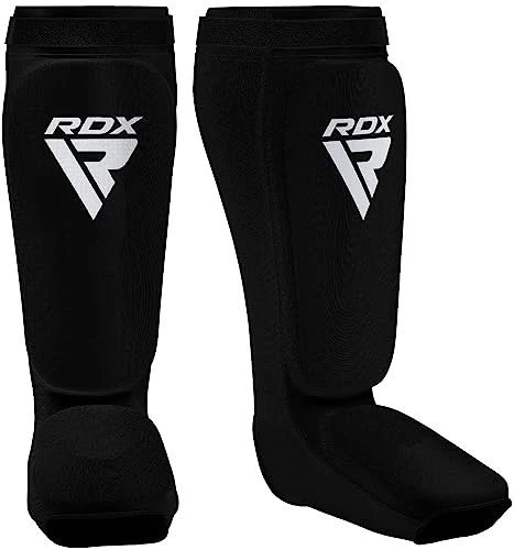 RDX Schienbeinschoner Kickboxen, Schienbeinschützer Thaiboxen Kampfsport Muay Thai MMA Spannschützer, Schienbeinschutz Polster Shin Guard Sparring, Herren Damen Fußschutz Kick Boxing Ausrüstung