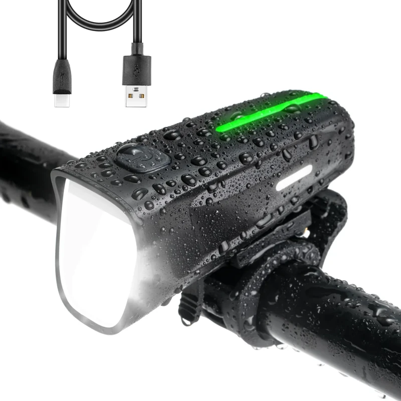 Ventvinal LED Fahrradlicht Vorne 100 LUX, Fahrradbeleuchtung stvzo zugelassen, Fahrradlampe USB Aufladbar mit Batterie Aufforderung schwach und 3 Leuchtmodi, IPX5 Blendfreies Design, Schwarz