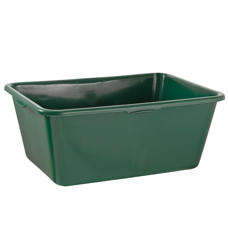 BURI Wildwanne XXL Wanne Groß Lebensmittelecht Eckig 90 Liter Kunststoffwanne Plastikwanne - Kunststoff Behälter Garten Futterwanne Wassertrog, Wasserbottich Wasserbecken Grün