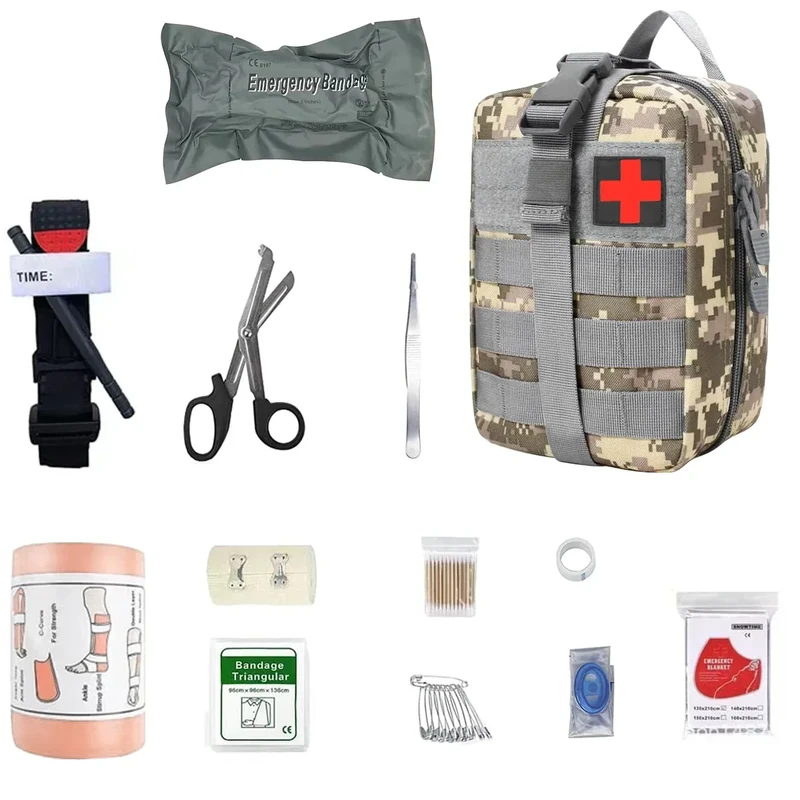 Erste Hilfe Set, Medizinische Taktische Tasche,Medizinische Tasche für Camping, Jagd, Wandern, Zuhause,Auto und Abenteuer,Trauma Kit,Military Combat Survival Everyday Carry Blutungskontrolle