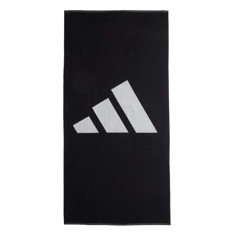 adidas Unisex Brand Stripes Towel, Black/White, L